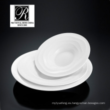 Hotel ocean line moda elegancia blanco porcelana sopa tazón Ensalada tazón PT-T0594